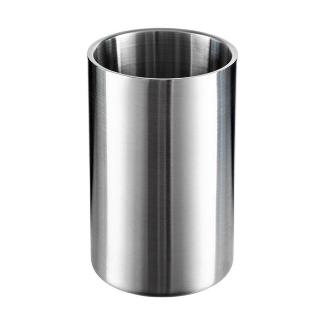 Large Capacity Thickened Stainless Steel Round Ice Bucket Bar Double - Layer Champagne Beer Barrel - DealBuddy