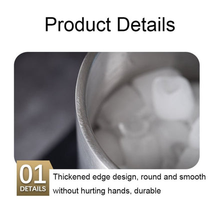 Large Capacity Thickened Stainless Steel Round Ice Bucket Bar Double - Layer Champagne Beer Barrel - DealBuddy