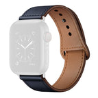 7 45mm / 6&SE&5&4 44mm / 3&2&1 42mm / Dark Blue Stitch Pattern + Black Buckle