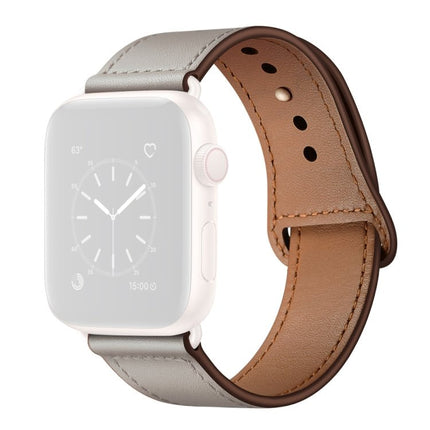 Leather Replacement Watchband For Apple Watch Series, 7 45mm / 6&SE&5&4 44mm / 3&2&1 42mm, 7 41mm / 6&SE&5&4 40mm / 3&2&1 38mm - DealBuddy