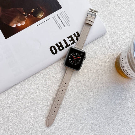 Leather Watchband For Apple Watch Series, 7 41mm / 6&SE&5&4 40mm / 3&2&1 38mm, 7 45mm / 6&SE&5&4 44mm / 3&2&1 42mm - DealBuddy