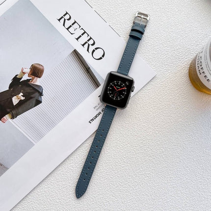 Leather Watchband For Apple Watch Series, 7 41mm / 6&SE&5&4 40mm / 3&2&1 38mm, 7 45mm / 6&SE&5&4 44mm / 3&2&1 42mm - DealBuddy