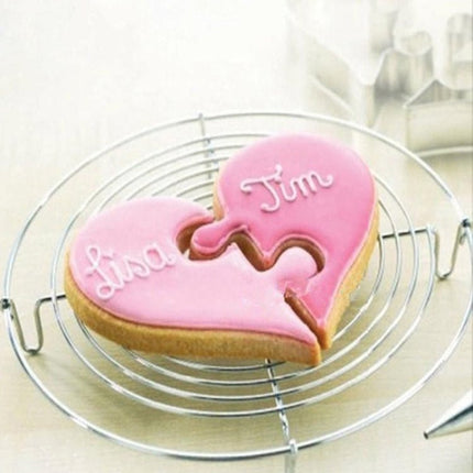 Left Heart+Right Heart Love Puzzle Biscuit Mold - DealBuddy