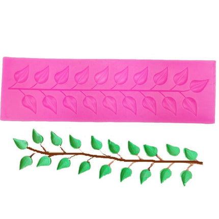 Long Strip Lace Tree Leaf Fondant Silicone Mold - DealBuddy