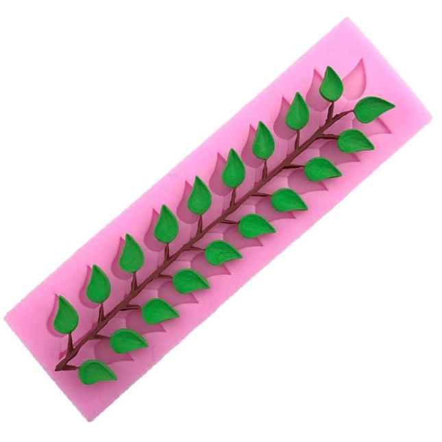 Long Strip Lace Tree Leaf Fondant Silicone Mold - DealBuddy