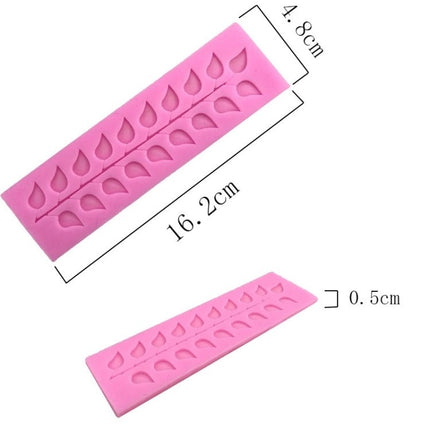 Long Strip Lace Tree Leaf Fondant Silicone Mold - DealBuddy