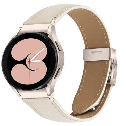 Lychee Texture Starlight Turtle Back Buckle Leather Watch Band, For Samsung Galaxy Watch 7 40 / 44mm - DealBuddy