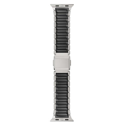 Magnetic Buckle Single - Bead Silicone Stainless Steel Watch Band, For Apple Watch 46mm / 49mm / 45mm / 44mm - DealBuddy