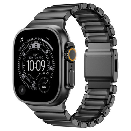 Magnetic Buckle Single - Bead Silicone Stainless Steel Watch Band, For Apple Watch 46mm / 49mm / 45mm / 44mm - DealBuddy