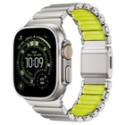 Magnetic Buckle Single - Bead Silicone Stainless Steel Watch Band, For Apple Watch 46mm / 49mm / 45mm / 44mm - DealBuddy