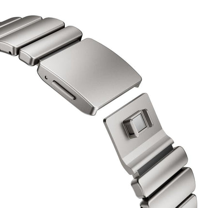 Magnetic Buckle Single - Bead Silicone Stainless Steel Watch Band, For Apple Watch 46mm / 49mm / 45mm / 44mm - DealBuddy