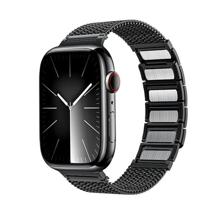 Magnetic Clasp Braided Chain Stainless Steel Watch Band, For Apple Watch SE 2023 44mm, For Apple Watch SE 2023 40mm, For Apple Watch Ultra 2 49mm, For Apple Watch Series 9 45mm, For Apple Watch Series 9 41mm, For Apple Watch Ultra 49mm                 ... - DealBuddy