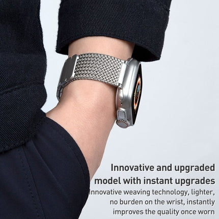 Magnetic Clasp Braided Chain Stainless Steel Watch Band, For Apple Watch SE 2023 44mm, For Apple Watch SE 2023 40mm, For Apple Watch Ultra 2 49mm, For Apple Watch Series 9 45mm, For Apple Watch Series 9 41mm, For Apple Watch Ultra 49mm                 ... - DealBuddy