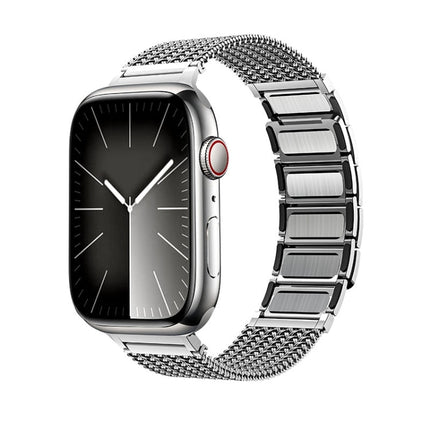 Magnetic Clasp Braided Chain Stainless Steel Watch Band, For Apple Watch SE 40mm, For Apple Watch SE 44mm, For Apple Watch Series 6 40mm, For Apple Watch Series 6 44mm, For Apple Watch Series 5 44mm, For Apple Watch Series 5 40mm                       ... - DealBuddy