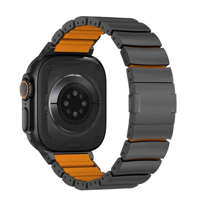 Magnetic Clasp One Beads Silicone Titanium Alloy Watch Band, For Apple Watch 46mm / 49mm / 45mm / 44mm, For Apple Watch 42mm / 41mm / 40mm / 38mm - DealBuddy