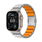 For Apple Watch 46mm / 49mm / 45mm / 44mm / Silver Orange