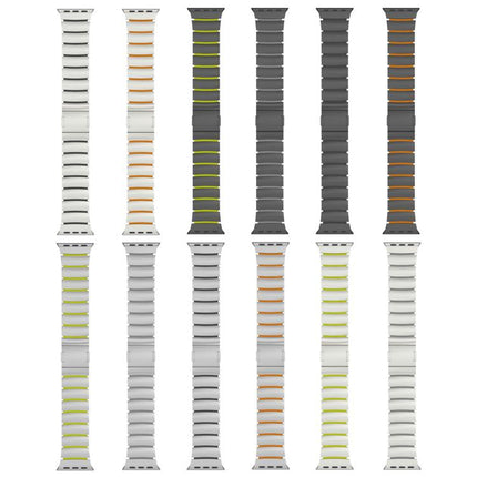 Magnetic Clasp One Beads Silicone Titanium Alloy Watch Band, For Apple Watch 46mm / 49mm / 45mm / 44mm, For Apple Watch 42mm / 41mm / 40mm / 38mm - DealBuddy