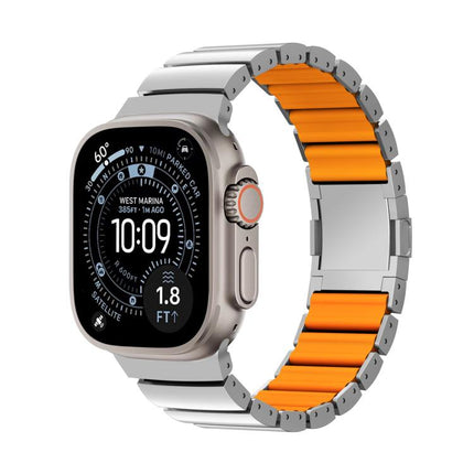 Magnetic Clasp One Beads Silicone Titanium Alloy Watch Band, For Apple Watch 46mm / 49mm / 45mm / 44mm, For Apple Watch 42mm / 41mm / 40mm / 38mm - DealBuddy