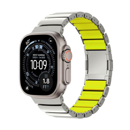 Magnetic Clasp One Beads Silicone Titanium Alloy Watch Band, For Apple Watch 46mm / 49mm / 45mm / 44mm, For Apple Watch 42mm / 41mm / 40mm / 38mm - DealBuddy