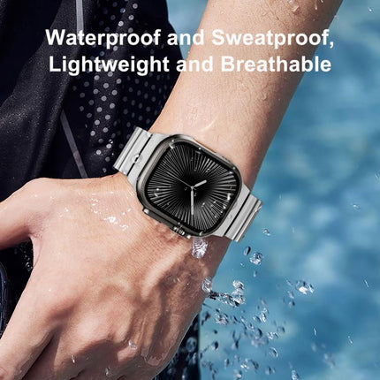 Magnetic Clasp One Beads Silicone Titanium Alloy Watch Band, For Apple Watch 46mm / 49mm / 45mm / 44mm, For Apple Watch 42mm / 41mm / 40mm / 38mm - DealBuddy