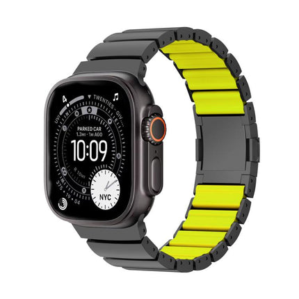 Magnetic Clasp One Beads Silicone Titanium Alloy Watch Band, For Apple Watch 46mm / 49mm / 45mm / 44mm, For Apple Watch 42mm / 41mm / 40mm / 38mm - DealBuddy