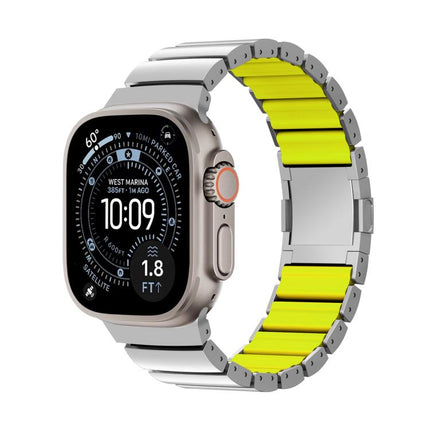 Magnetic Clasp One Beads Silicone Titanium Alloy Watch Band, For Apple Watch 46mm / 49mm / 45mm / 44mm, For Apple Watch 42mm / 41mm / 40mm / 38mm - DealBuddy