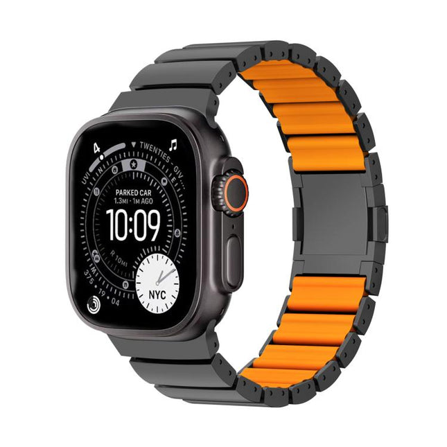 Magnetic Clasp One Beads Silicone Titanium Alloy Watch Band, For Apple Watch 46mm / 49mm / 45mm / 44mm, For Apple Watch 42mm / 41mm / 40mm / 38mm - DealBuddy