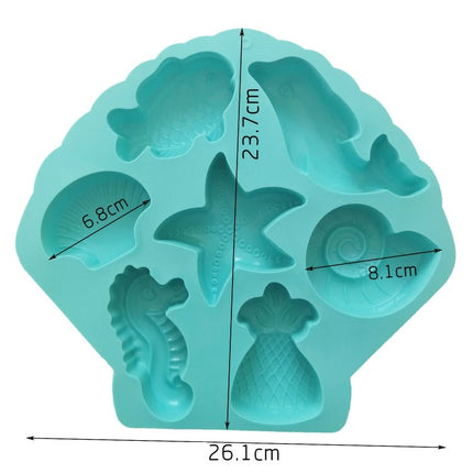 Marine Fish Series Shape Food Grade Silicone Cake Mold Plaster Painting Mold - DealBuddy