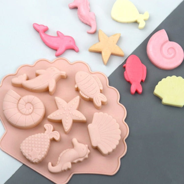 Marine Fish Series Shape Food Grade Silicone Cake Mold Plaster Painting Mold - DealBuddy