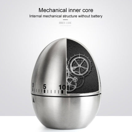 Mechanical Egg Kitchen Cooking Timer Alarm 60 Minutes Stainless Steel Kitchen Tools - DealBuddy