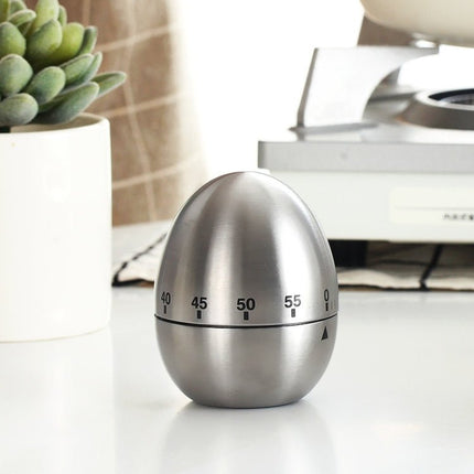Mechanical Egg Kitchen Cooking Timer Alarm 60 Minutes Stainless Steel Kitchen Tools - DealBuddy