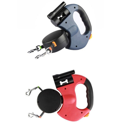 Medium & Large Dog Tractor With LED Light For Night Travel Lighting Traction Rope, Black, Red - DealBuddy