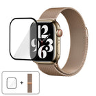Milanese Stainless Steel Watch Band with 3D Curved Film, For Apple Watch Series 40mm, For Apple Watch Ultra 2 / 1 49mm, For Apple Watch Series 45mm - DealBuddy