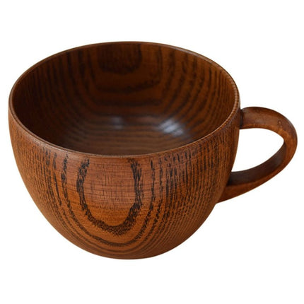 Mini Retro Handmade Wooden Coffee Tea Juice Water Cup Breakfast Beer Milk Drinkware with Handle - DealBuddy