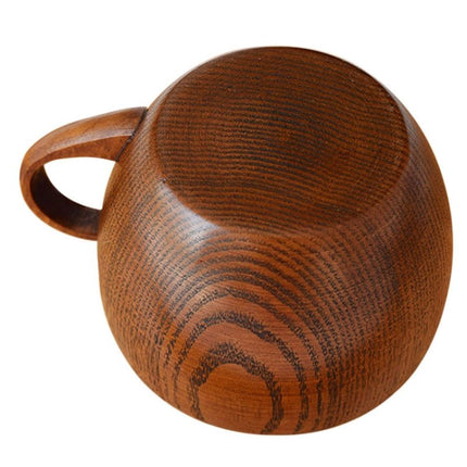 Mini Retro Handmade Wooden Coffee Tea Juice Water Cup Breakfast Beer Milk Drinkware with Handle - DealBuddy