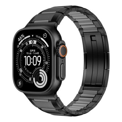 Multi - Faceted Rubber Inlaid Stainless Steel Watch Band, For Apple Watch 46mm / 49mm / 45mm / 44mm, For Apple Watch 42mm / 41mm / 40mm / 38mm - DealBuddy
