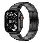 Multi - Faceted Rubber Inlaid Stainless Steel Watch Band, For Apple Watch 46mm / 49mm / 45mm / 44mm, For Apple Watch 42mm / 41mm / 40mm / 38mm - DealBuddy