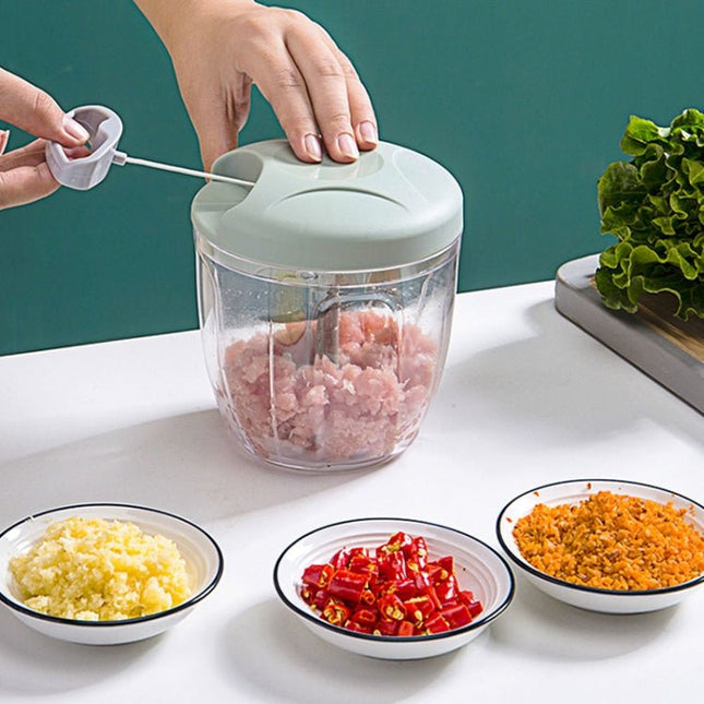Multi - function Hand - pull Type Vegetable Cutter Household Meat Grinder Pounding Garlic Machine Random Color Delivery - DealBuddy