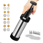 Multi - Function Stainless Steel Piping Gun Set Cookie Biscuits Hand Pressing Biscuit Machine Household DIY Baking Tools - DealBuddy