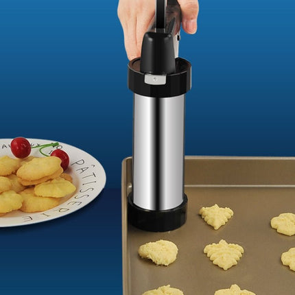 Multi - Function Stainless Steel Piping Gun Set Cookie Biscuits Hand Pressing Biscuit Machine Household DIY Baking Tools - DealBuddy