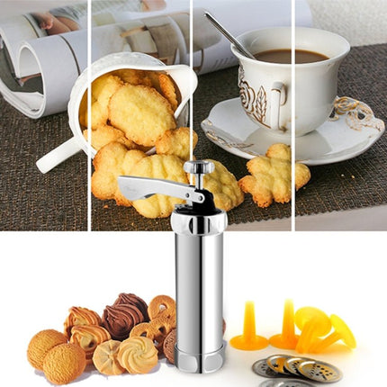Multifunctional Household Cookie Biscuit Machine Tool Mold Decorating Mounted DIY Baking with 20 Moulds & 4 Nozzles - DealBuddy