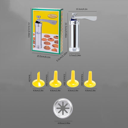 Multifunctional Household Cookie Biscuit Machine Tool Mold Decorating Mounted DIY Baking with 20 Moulds & 4 Nozzles - DealBuddy