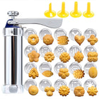 Multifunctional Household Cookie Biscuit Machine Tool Mold Decorating Mounted DIY Baking with 20 Moulds & 4 Nozzles - DealBuddy