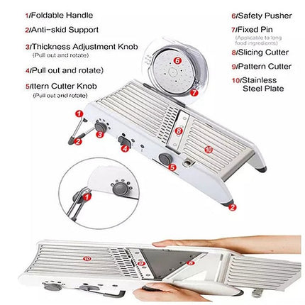 Multifunctional Long Stainless Steel Grater Slicer Chopper Crusher - DealBuddy