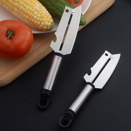 Multifunctional Stainless Steel Paring Knife Household Fruit And Vegetable Scraper Bottle Opener - DealBuddy