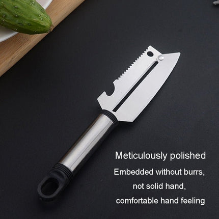 Multifunctional Stainless Steel Paring Knife Household Fruit And Vegetable Scraper Bottle Opener - DealBuddy