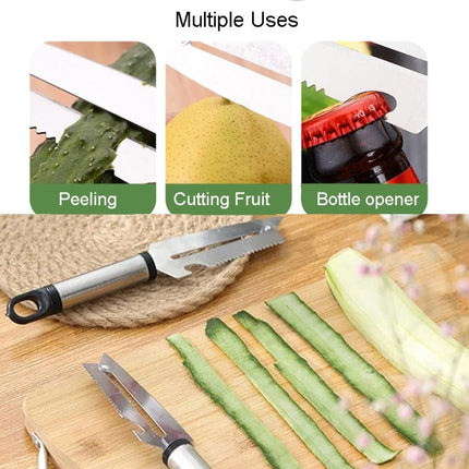 Multifunctional Stainless Steel Paring Knife Household Fruit And Vegetable Scraper Bottle Opener - DealBuddy