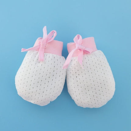 Newborn Baby Anti - Scratching Mesh Mittens Summer Breathable Elastic Lacing Adjustable Gloves - DealBuddy