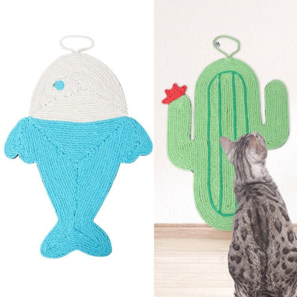 Non - slip and Moisture - proof Scratch Resistant Sisal Cat Scratch Pad, Small Fish, Cactus, Avocado - DealBuddy