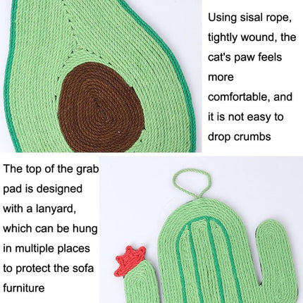 Non - slip and Moisture - proof Scratch Resistant Sisal Cat Scratch Pad, Small Fish, Cactus, Avocado - DealBuddy